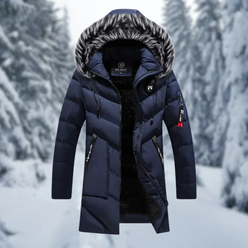 Oversized Steppjacke mit Kunstfellkapuze und Reißverschluss-Taschen