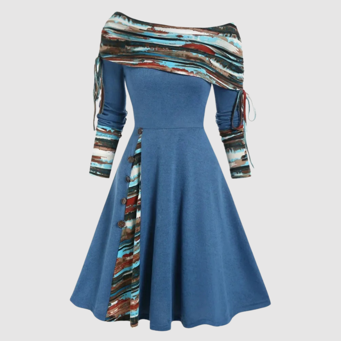 Christmas Dress Off Shoulder Long Sleeve Elegant