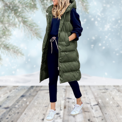 Long Women's Vest Warm Coat