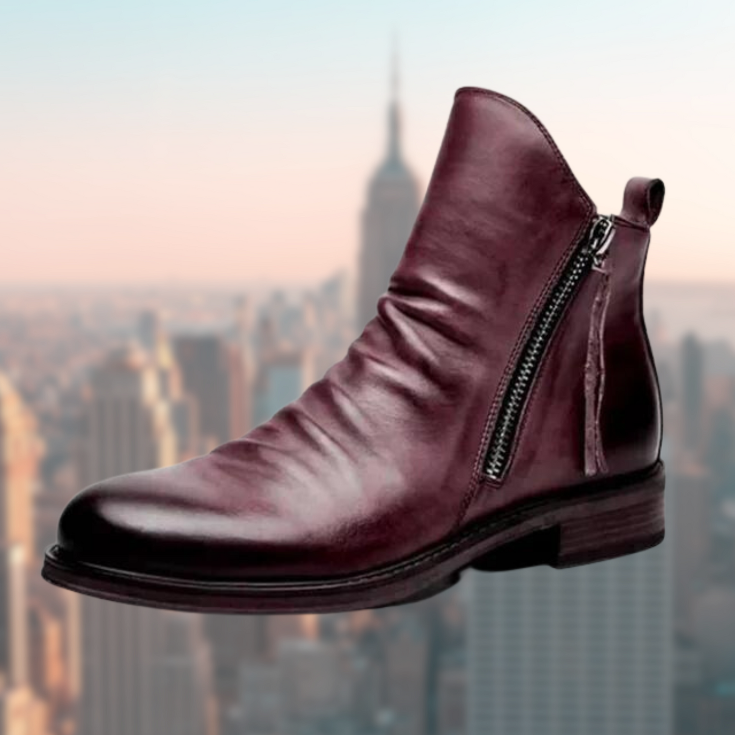 Elegant Leather Boots Smooth Design