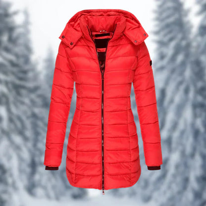 Lightweight Women's Coat with Hood Warm Fleece