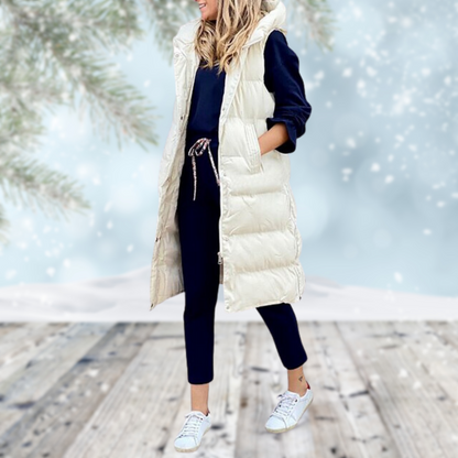 Long Women's Vest Warm Coat