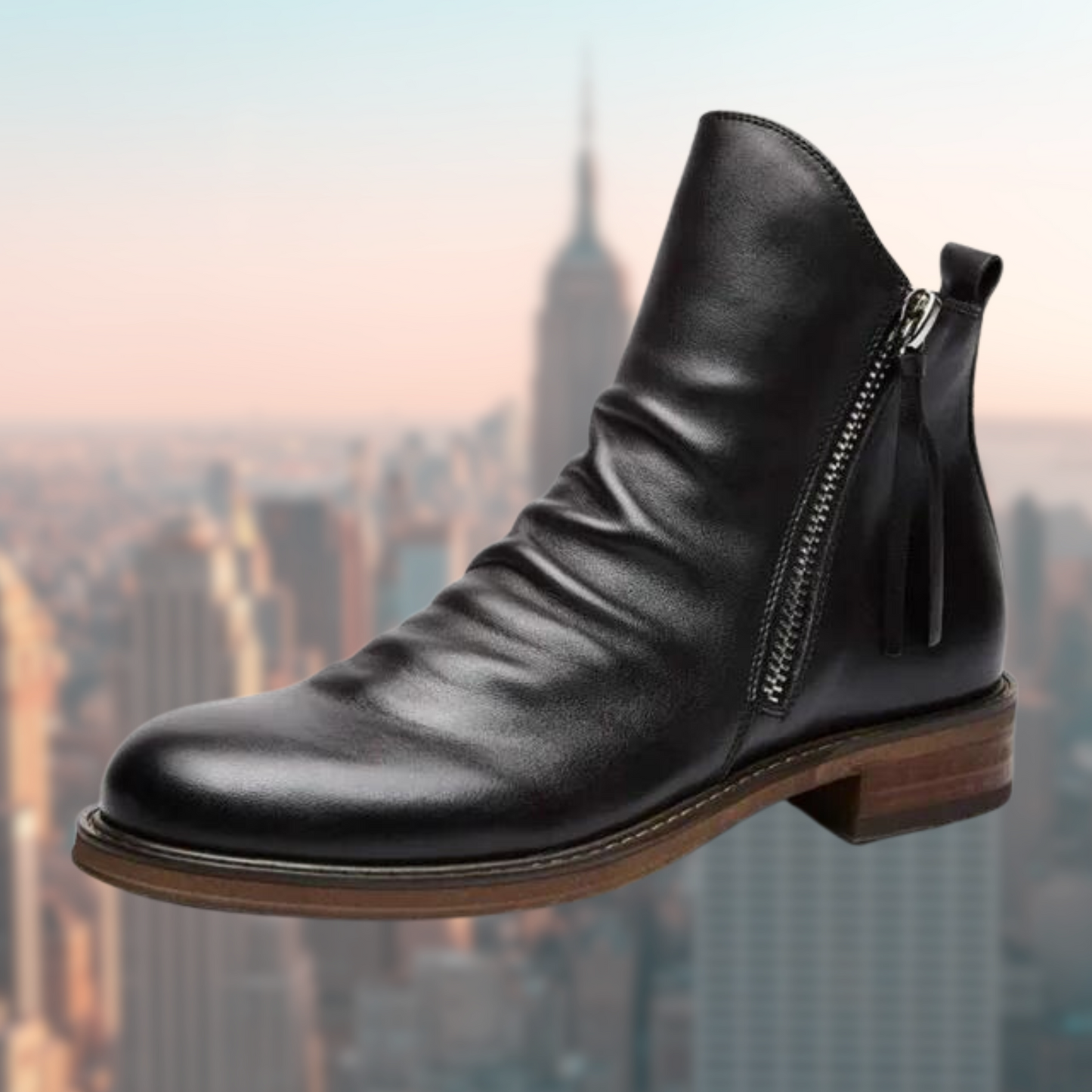 Elegant Leather Boots Smooth Design
