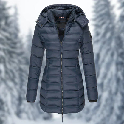 Lightweight Women's Coat with Hood Warm Fleece