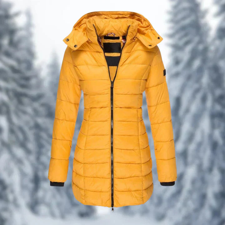 Lightweight Women's Coat with Hood Warm Fleece