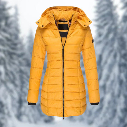 Lightweight Women's Coat with Hood Warm Fleece