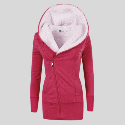 Women's Winter Jacket Hood Quick-Release