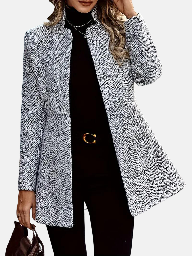 Elegant Ladies' Tweed Style Coat