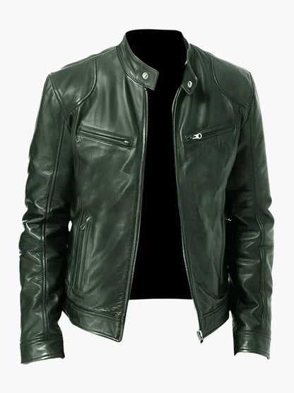 Lederjacke Biker Stil Zeitlos Elegant