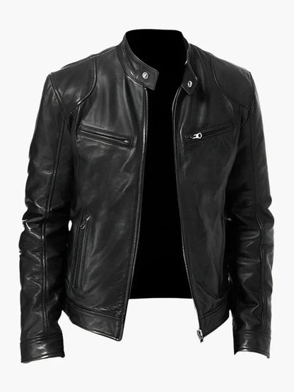 Lederjacke Biker Stil Zeitlos Elegant