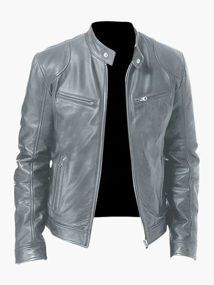 Lederjacke Biker Stil Zeitlos Elegant
