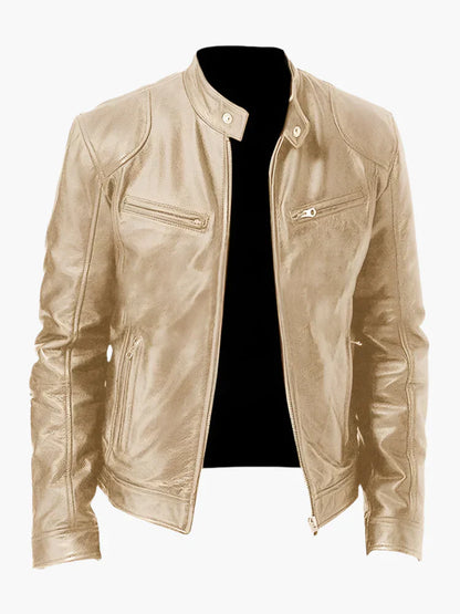 Lederjacke Biker Stil Zeitlos Elegant