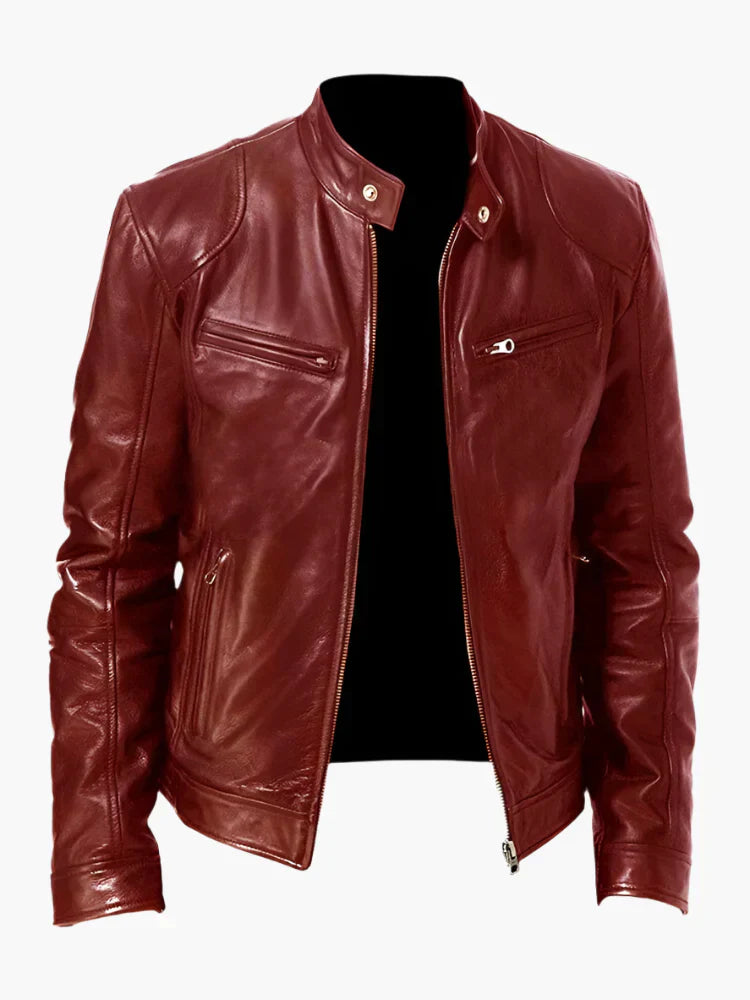 Lederjacke Biker Stil Zeitlos Elegant