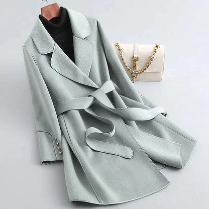 Elegant Mid-Length Women's Trench Coat Cut