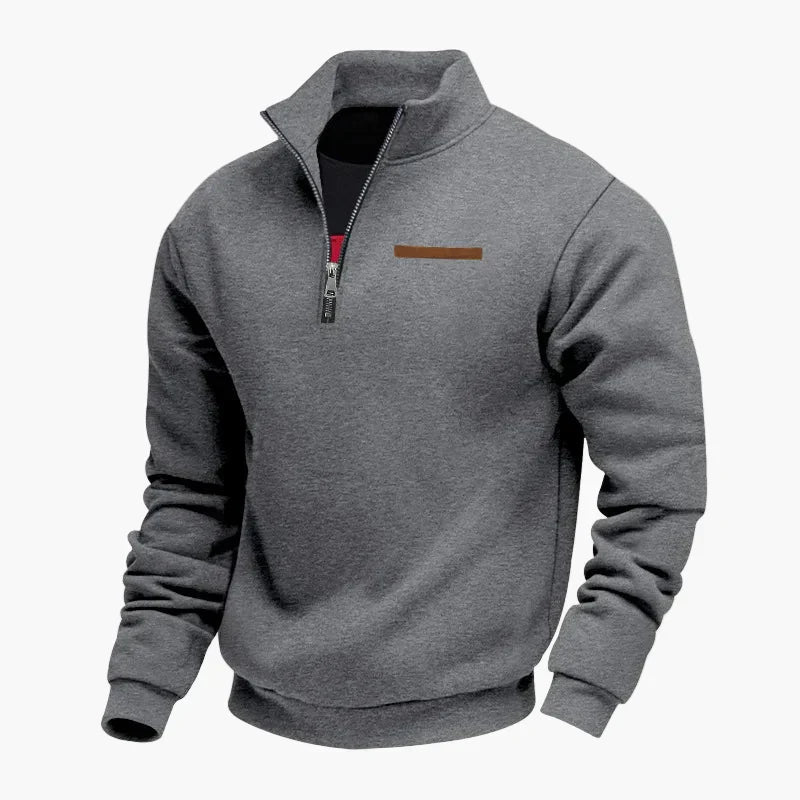 Practical Travel Pullover Stand-Up Collar Sweatshirt