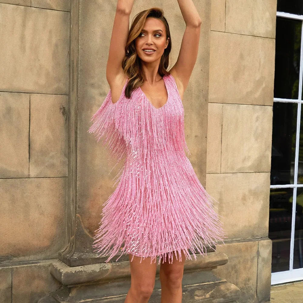 Sparkly Mini Dress Women's Party Dress Short