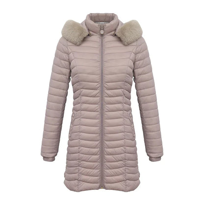 Elegant Slim Fit Winter Jacket with Fur Hood