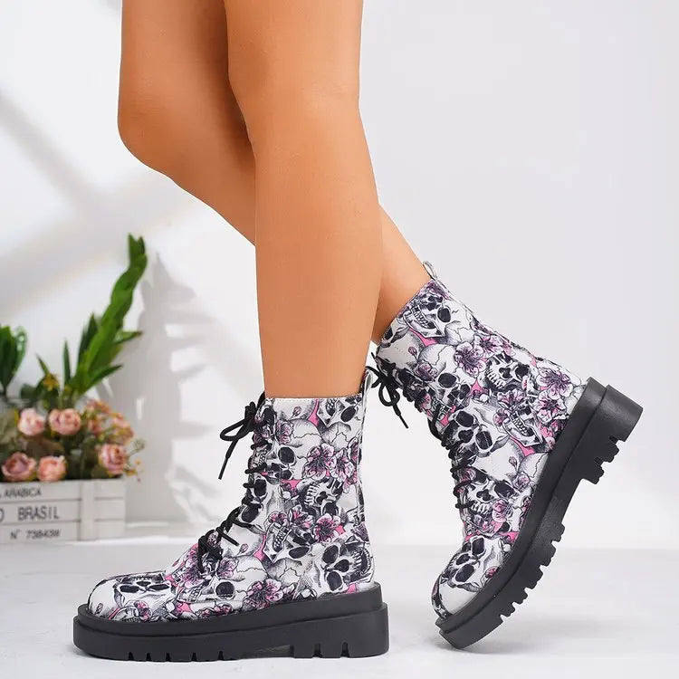 Women's Comfortable Lace-Up Boots