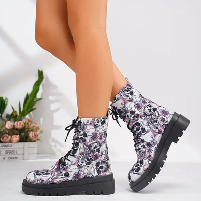 Women's Comfortable Lace-Up Boots