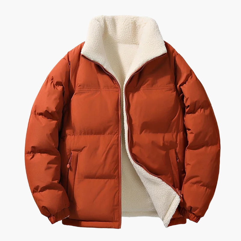Winter Quilted Jacket with Fleece Lining, Warm