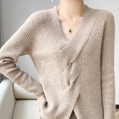 Women's V-Neck Sweater Modern Style