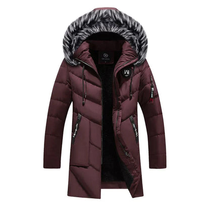 Men's Winter Parka Long Fluffy Hood Design