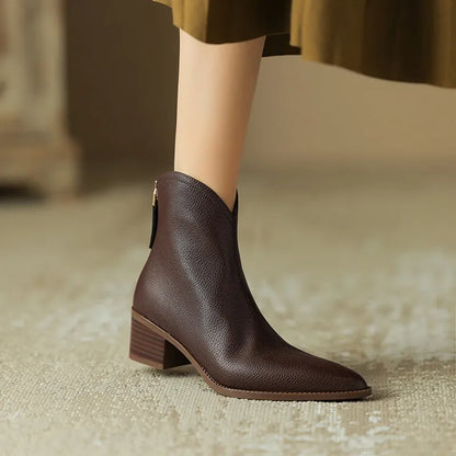 Women's Ankle Boots Pointed Toe Side Zip