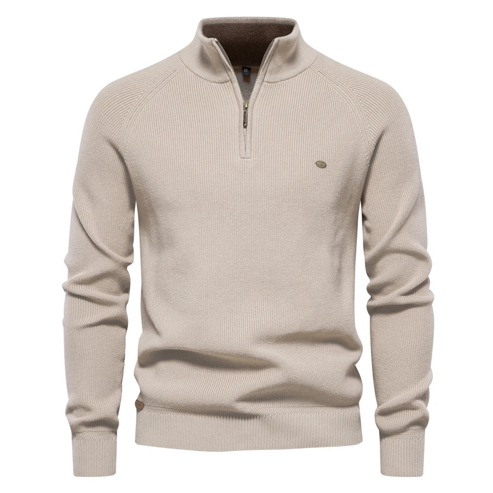 Pullover Mit Halbzipper Modern Design