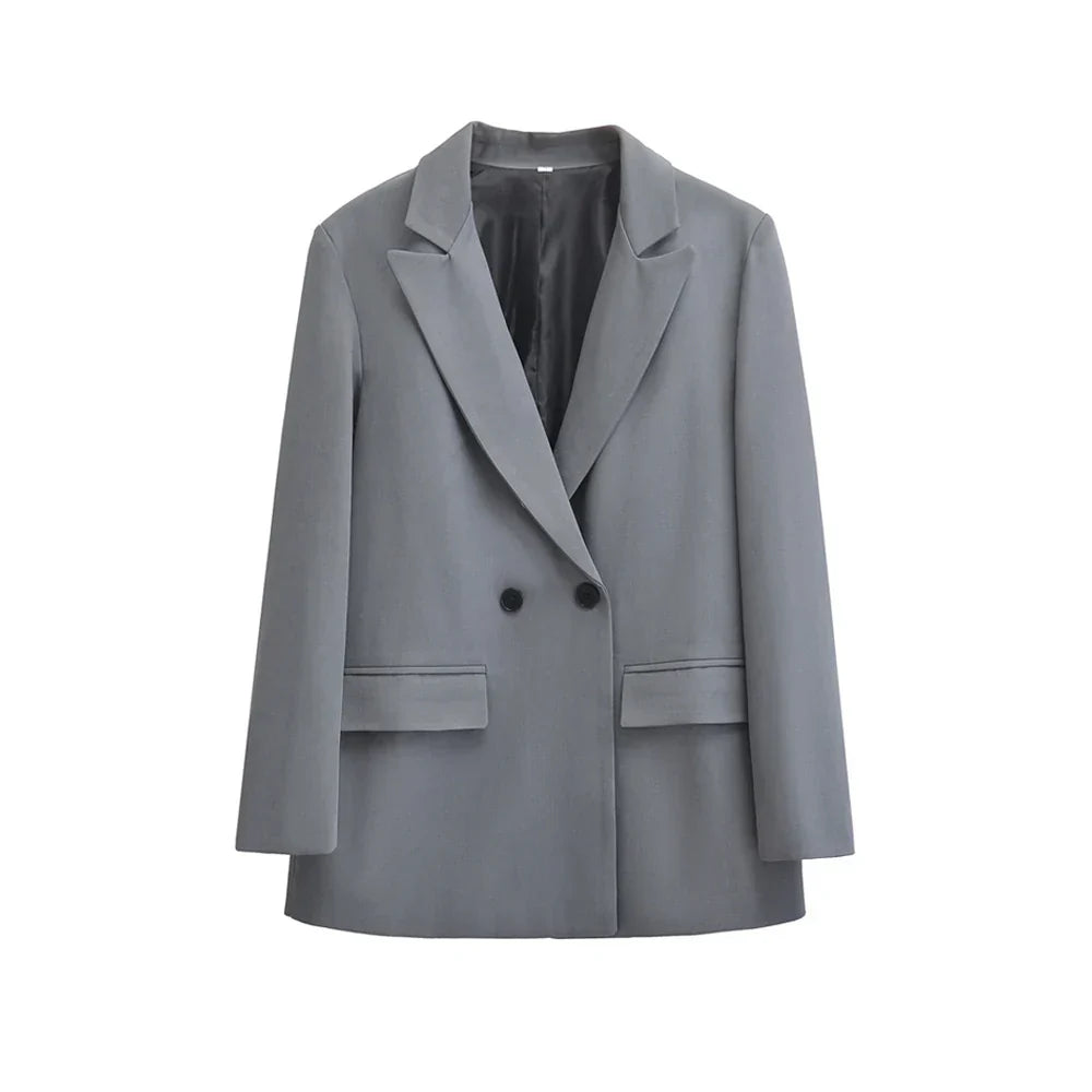 Fashionable Women's Double-Breasted Elegant Blazers