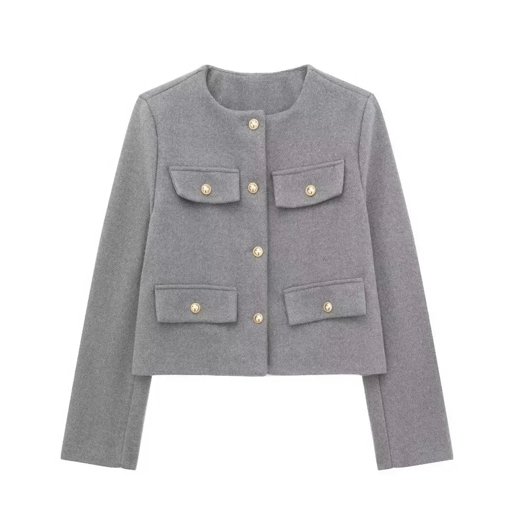 Stylish Women's Short Wool Jacket
