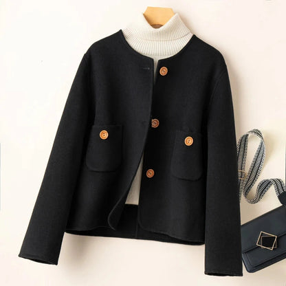 Cashmere Blend Jacket Relaxed Large Pockets