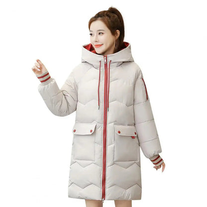 Long Women's Jacket Warm Lined Winter