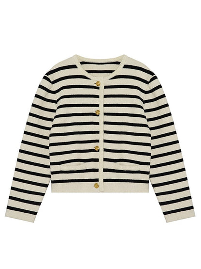 Striped Vest for Women, Elegant and Short