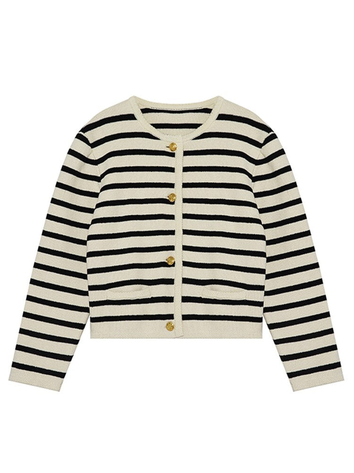 Striped Vest for Women, Elegant and Short