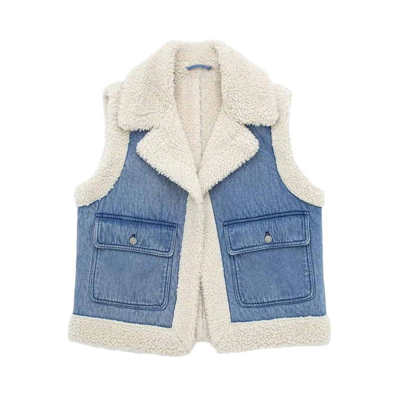 Fashionable Winter Jacket Denim Casual Style