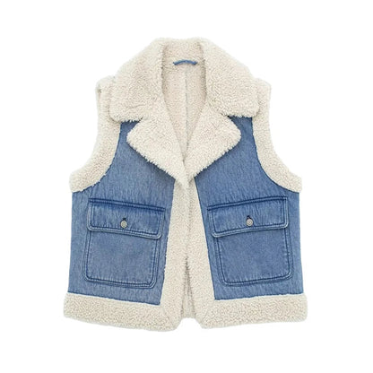 Fashionable Winter Jacket Denim Casual Style