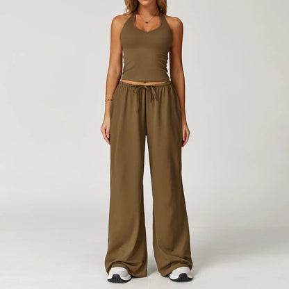 Women's Lounge Set Crop Top Comfort