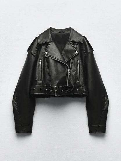 Leather Jacket Vintage Look Retro
