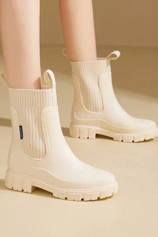 Wasserdichte Stiefeletten Damen Chunky Sohle - IdealeKleiden