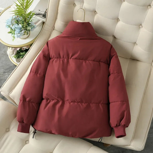 Winter Pufferjacke Damen Stehkragen - IdealeKleiden