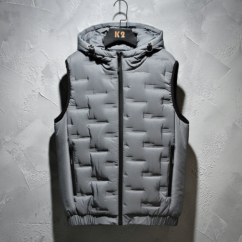 Elegant Hooded Vest Men Premium Quality
