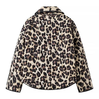 Stilvolle Leopardenjacke Trendy Damen - IdealeKleiden