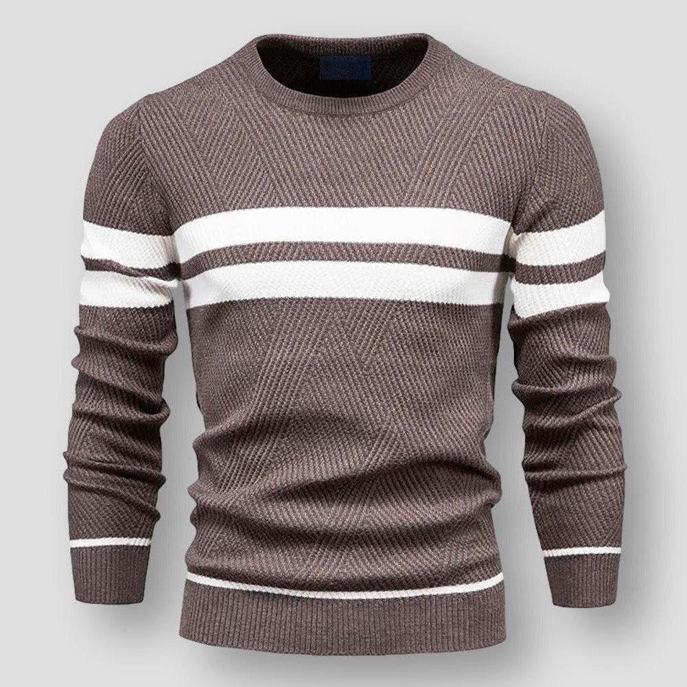 Cozy Striped Sweater Modern Comfortable