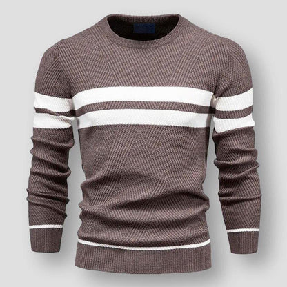 Cozy Striped Sweater Modern Comfortable