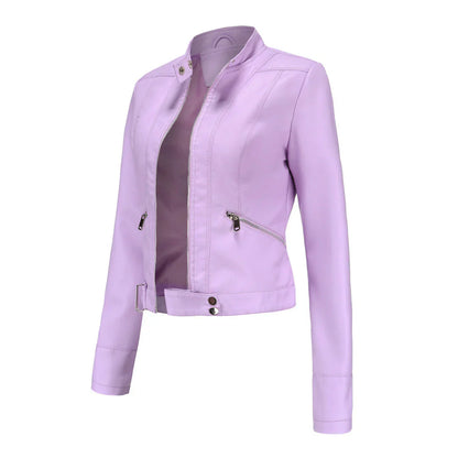 Stylish Leather Jacket for Women Elegant Leather Coat