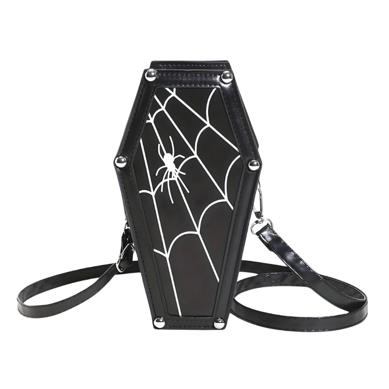 Gothic Crossbody Bag Small Coffin Design