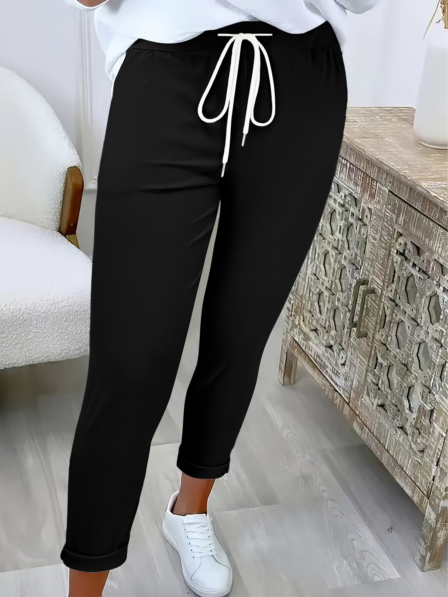 Bequeme Damenhose Mit Elastischem Bund - IdealeKleiden