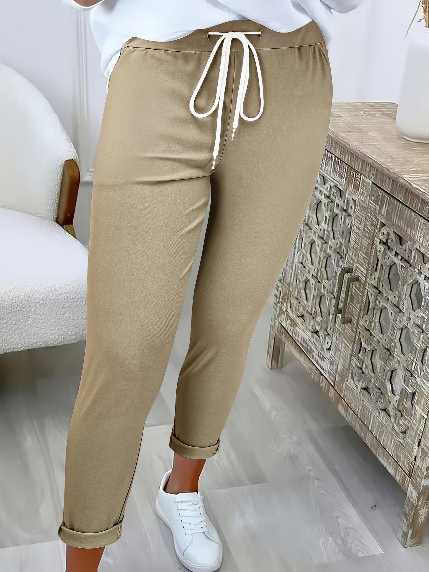 Comfortable Women's Trousers with Elastic Waistband