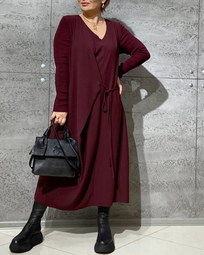 Elegant clothing | Solid color with tie