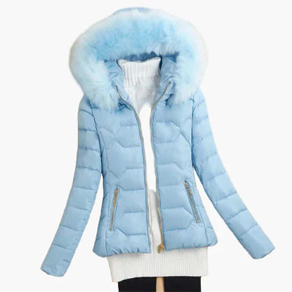 Women's Modern Quilted Winter Jacket with Hood